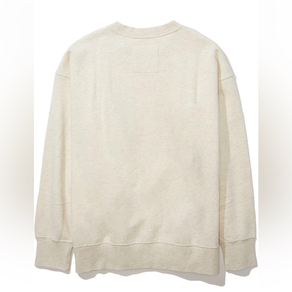 American Eagle Women's Fleece Oversized Vintage Crew Neck Sweatshirt - Picture 3 of 6